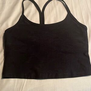 Beyond Yoga Spacedye Slim Racerback Cropped Tank dark gray
